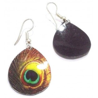 PEACOCK - Contemporary Women Earrings Jewelry Hook Drop Dangle Fashion Gift N14